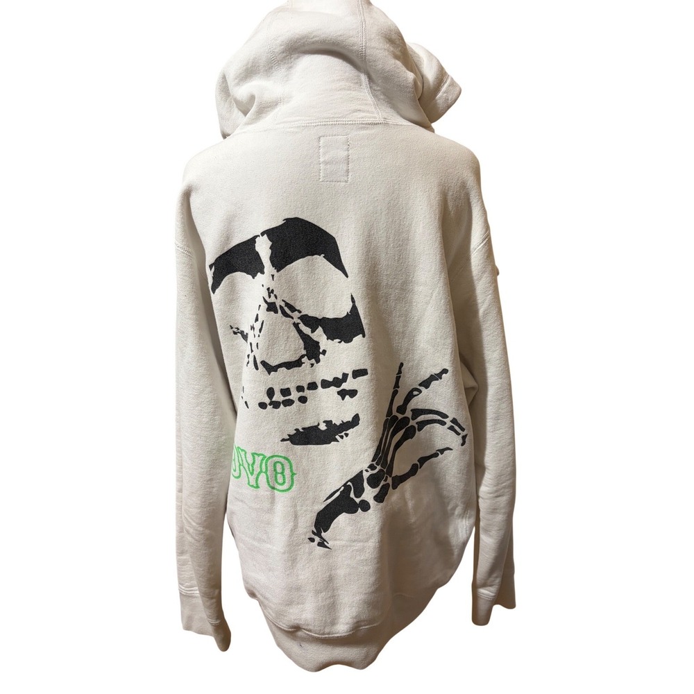OVO Octobers Very Own Halloween Gang Skull Hoodie White Glow in Dark Medium